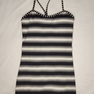 Lululemon Size 4 Black and white Power Y Tank